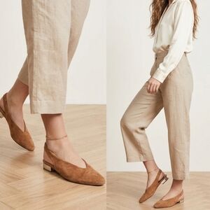 CARA SUEDE SLINGBACK FLATS CAMEL/PEANUT 10